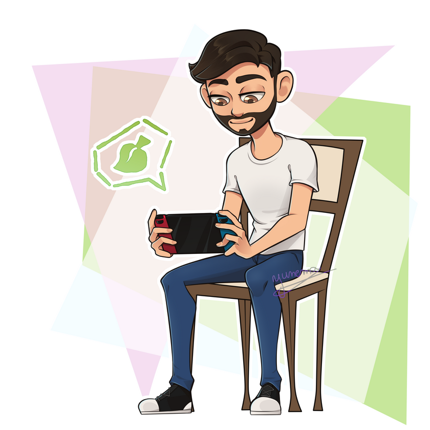 Friend playing the switch