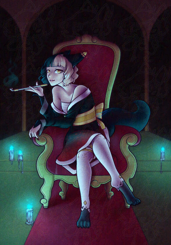 Illustration - Umbra on the Throne
